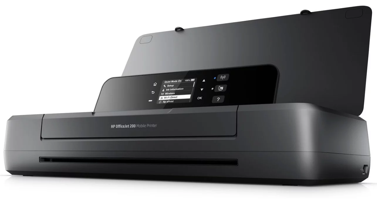 Мобильный принтер HP OfficeJet 200, струйный, A4, WiFi, черный