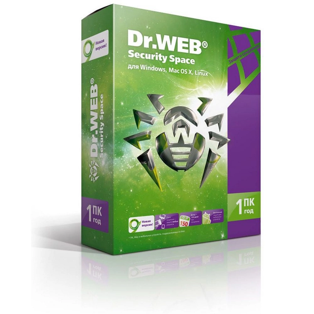 Антивирус Dr. Web Security Space (BHW-B-12M-1-A3) Артикул: BHW-B-12M-1-A3