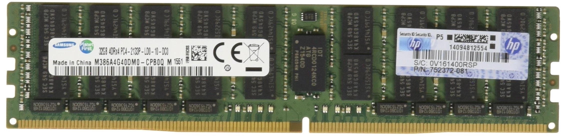 HPE 32GB PC4 2666V R DDR4 2666 Dual Rank x4 memory for Gen10 1st gen Xeon Scalable R Refurbished 1 Y Warr 815100 B21 850881 001